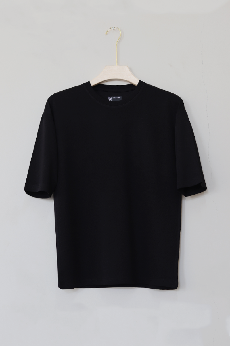 High Sleeve Oversized T Shirt (Black)